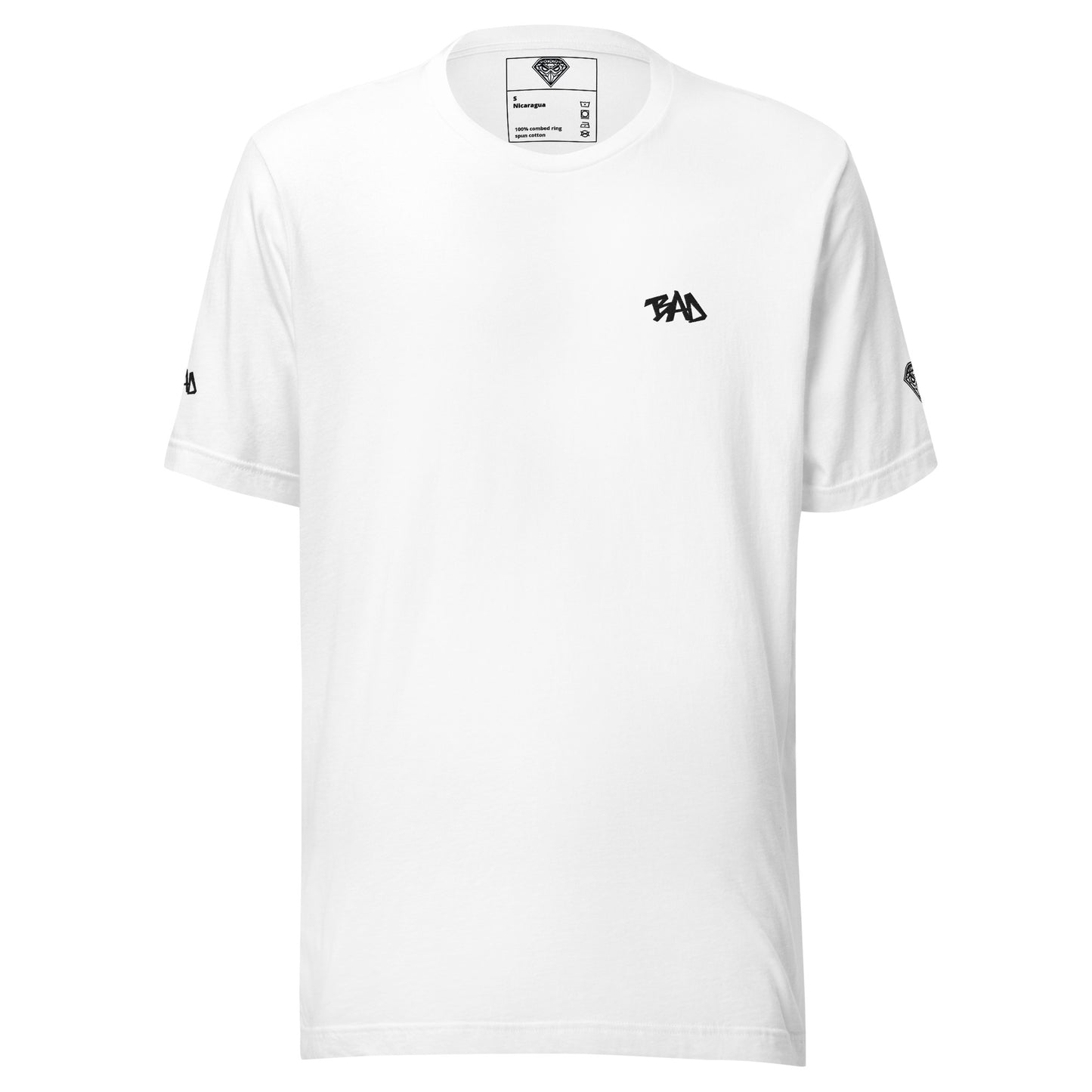 Camiseta Bordada BAD - Blanca